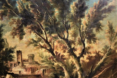 XVIIIe siècle - Paysage fantastique - attribué à Alessandro Magnasco - (1667 - 1749)